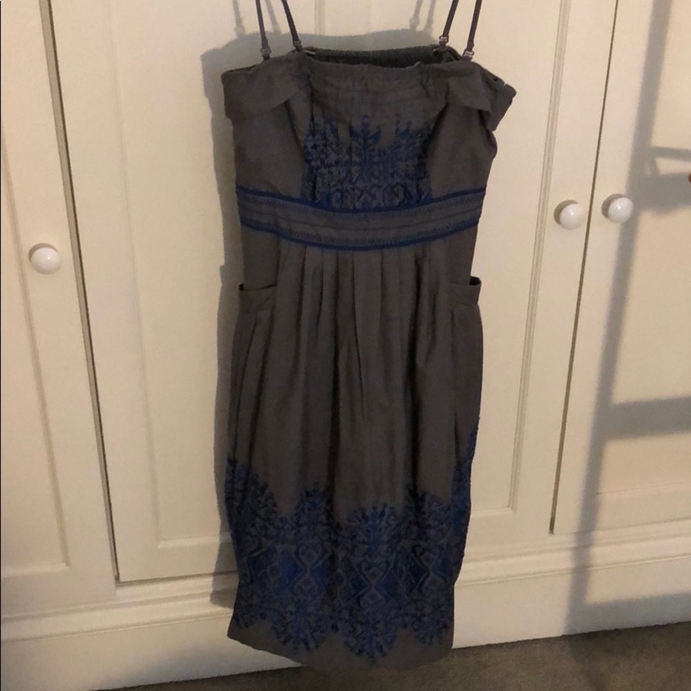 Anthropologie Dress w Embroidery & pockets!